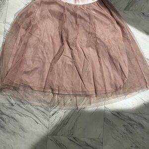 Express Pink Midi A-Line Skirt for Cocktail Night Out
